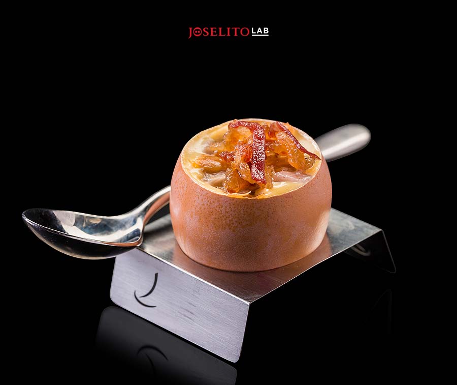 Huevo a la carbonara Joselito