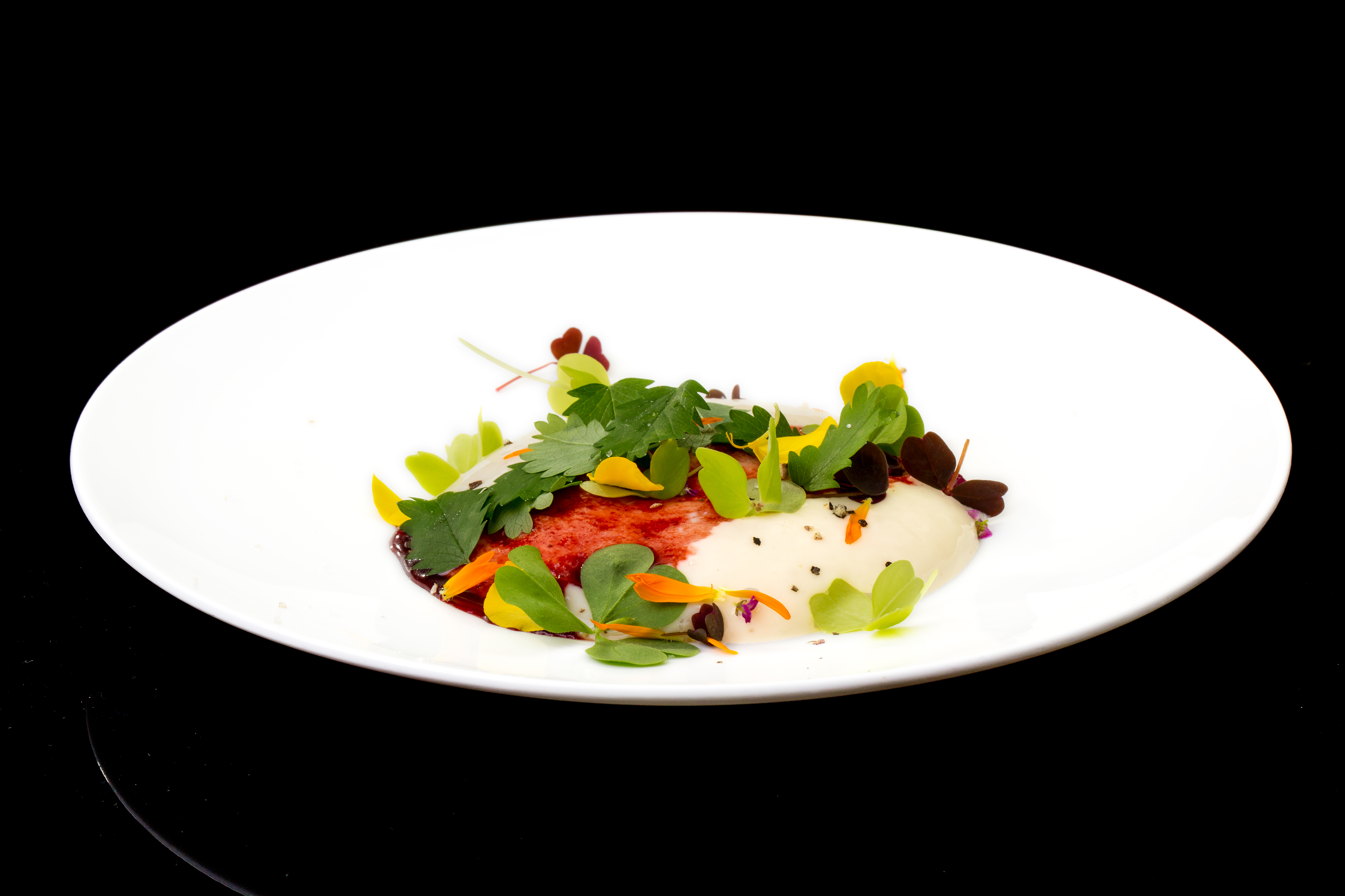 Mousse de queso vieux comté con caramelo de chorizo